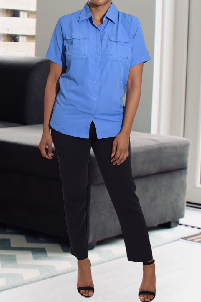 Ladies Blue Button Shirt - StylePhase SA