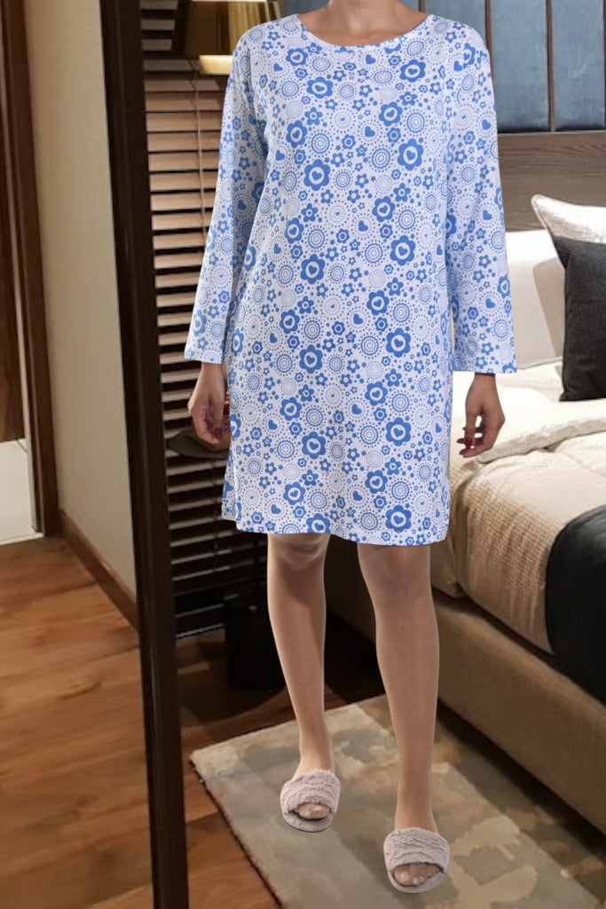 Ladies Blue Circle Sleep Shirt - StylePhase SA