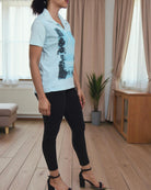 Ladies Blue Collar Top - StylePhase SA