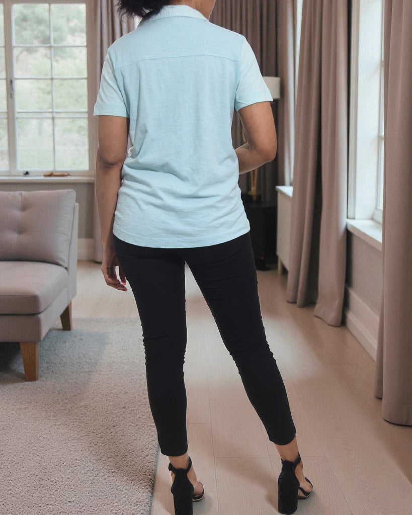 Ladies Blue Collar Top - StylePhase SA