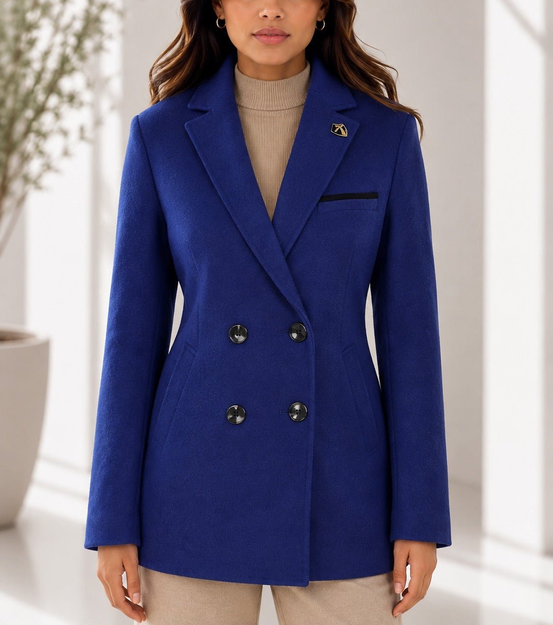 Ladies Blue Double Breast Blazer - StylePhase SA