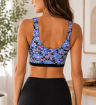 Ladies Blue Floral Print Activewear Top - StylePhase SA