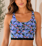 Ladies Blue Floral Print Activewear Top - StylePhase SA