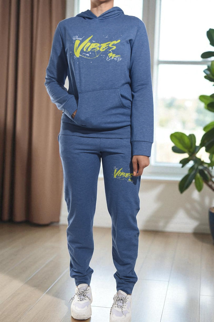 Ladies Blue Good Vibes Tracksuit Set - StylePhase SA