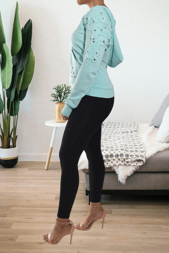 Ladies Blue Hoody Top - StylePhase SA