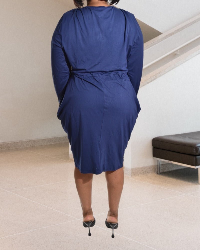 Ladies Blue Long Sleeve Dress - StylePhase SA