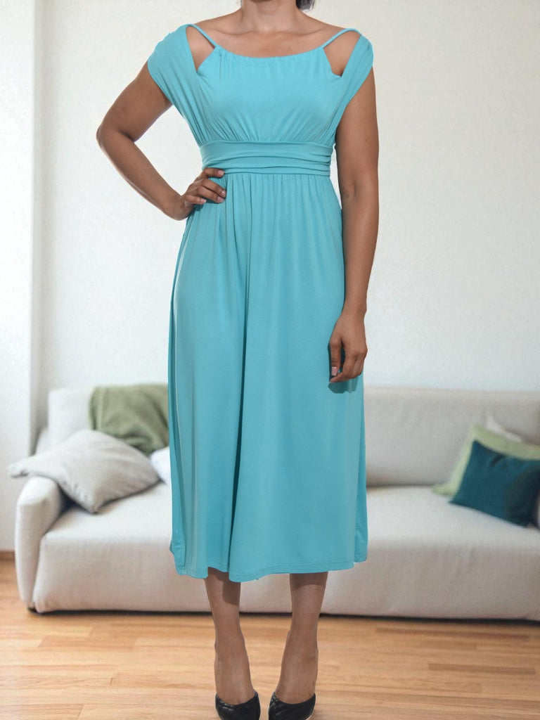 Ladies Blue Off Shoulder Dress - StylePhase SA