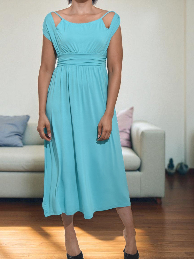 Ladies Blue Off Shoulder Dress - StylePhase SA