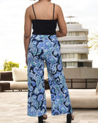 Ladies Blue Paisley Pocket Pants - StylePhase SA