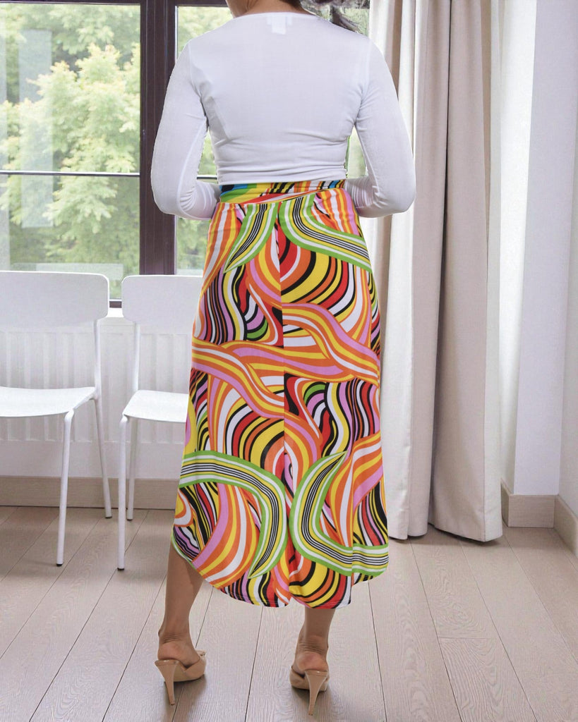 Ladies Blue Printed Skirt - StylePhase SA