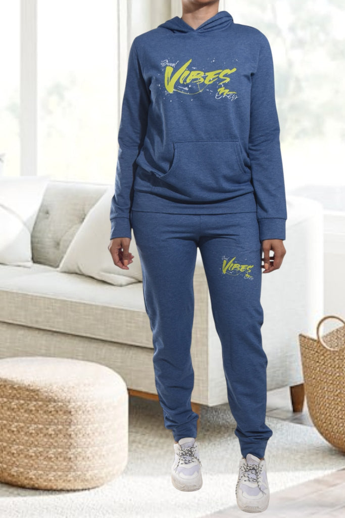 Ladies Blue Printed Tracksuit Set - StylePhase SA