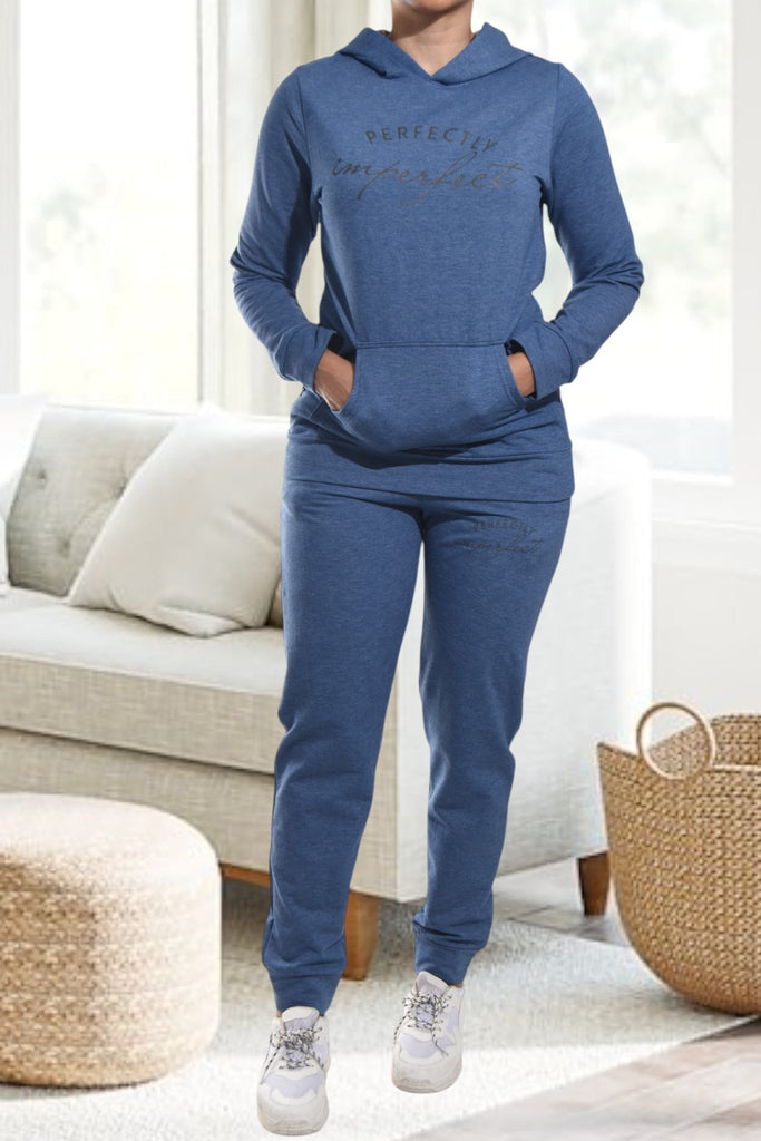 Ladies Blue Printed Tracksuit Set - StylePhase SA