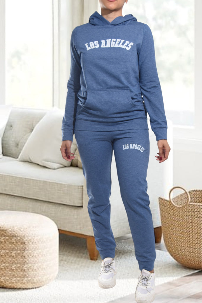 Ladies Blue Printed Tracksuit Set - StylePhase SA