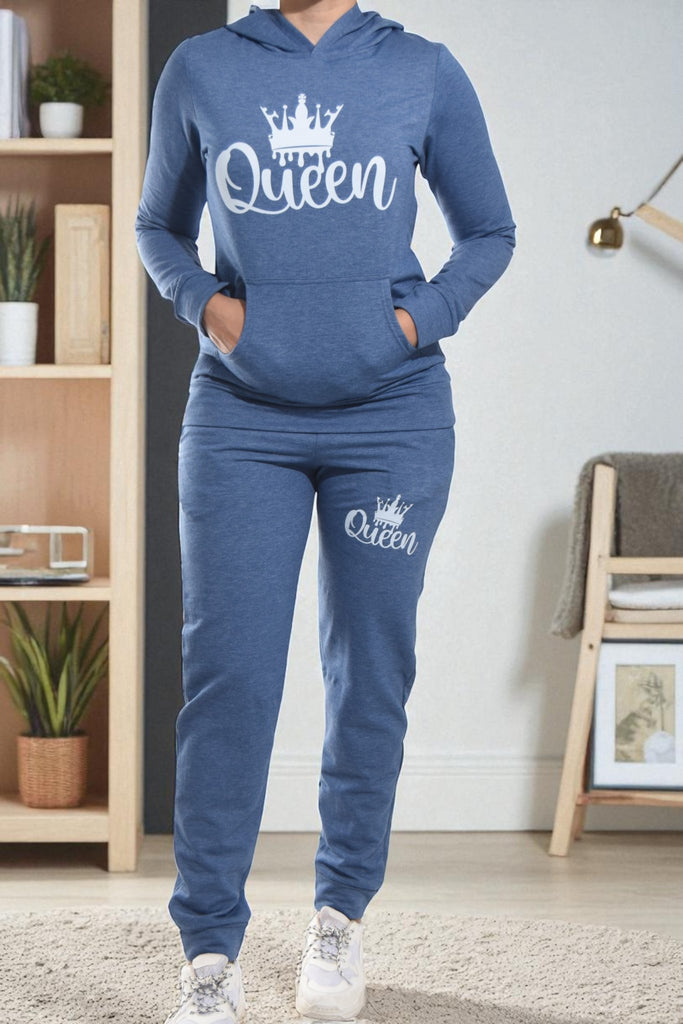 Ladies Blue Queen Tracksuit Set - StylePhase SA