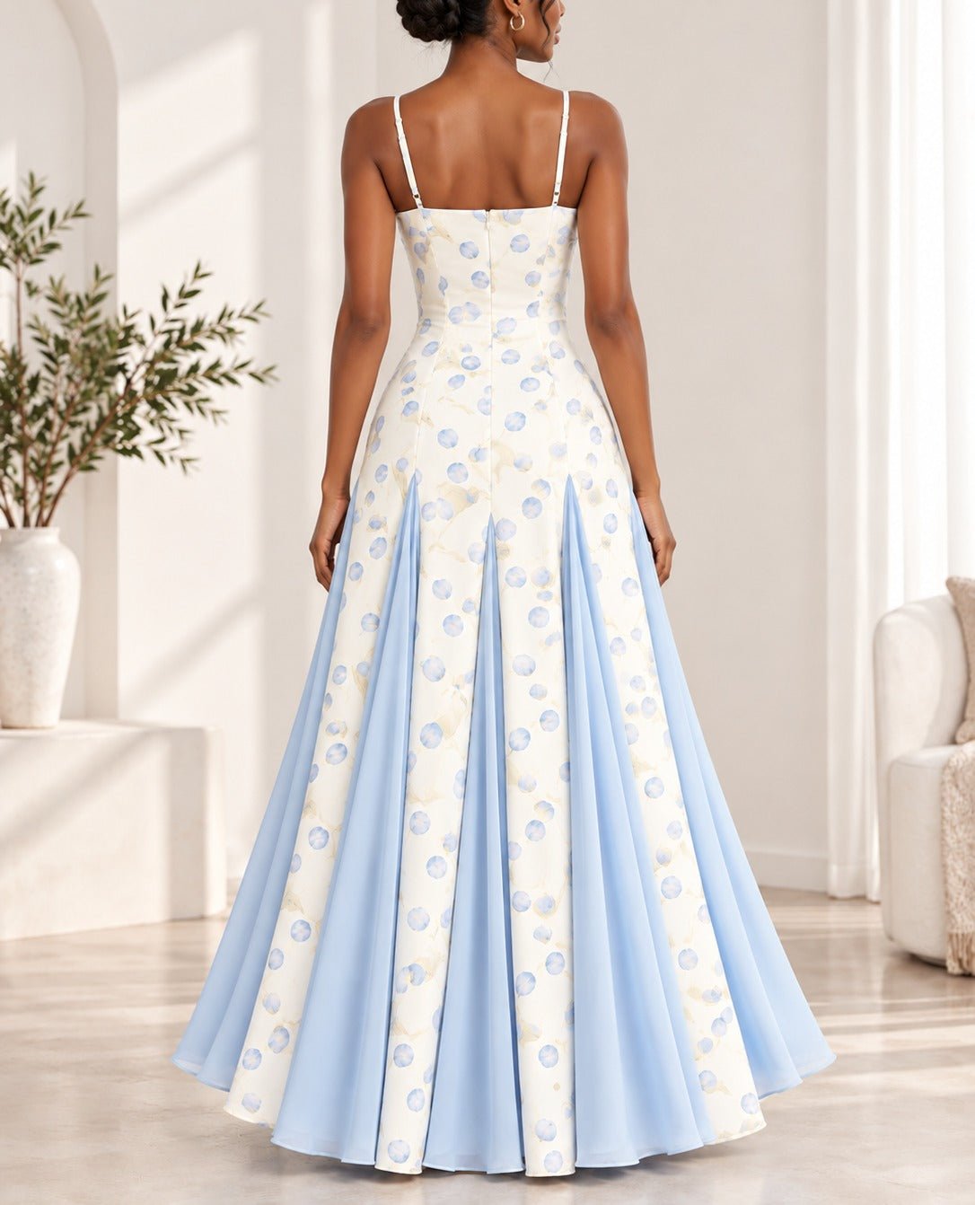 Ladies Blue Rose Maxi Dress - StylePhase SA