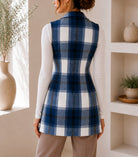 Ladies Blue Sleeveless Melton Shacket - StylePhase SA