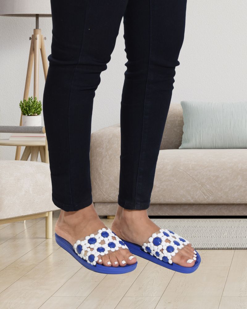 Ladies Blue Slide Sandal - StylePhase SA