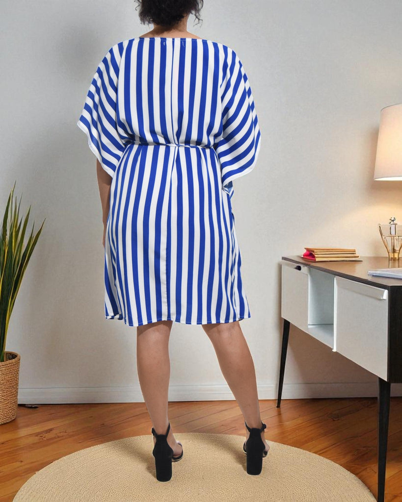 Ladies Blue Stripe Pocket Dress - StylePhase SA