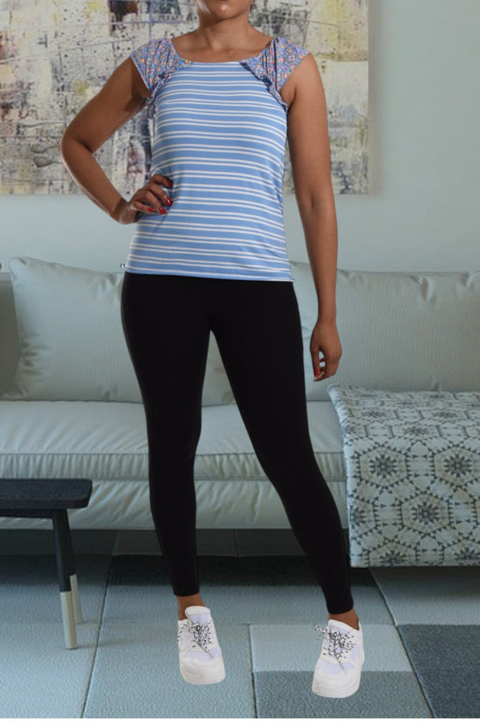 Ladies Blue Striped Top - StylePhase SA