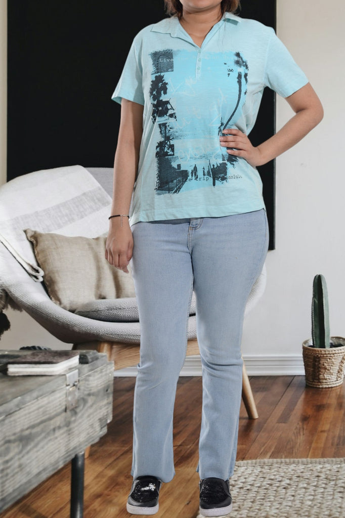 Ladies Blue Tee - StylePhase SA