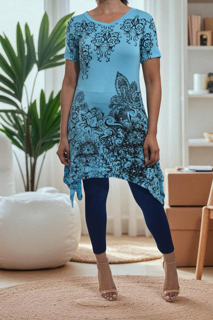 Ladies Blue Tunic Mini Dress - StylePhase SA