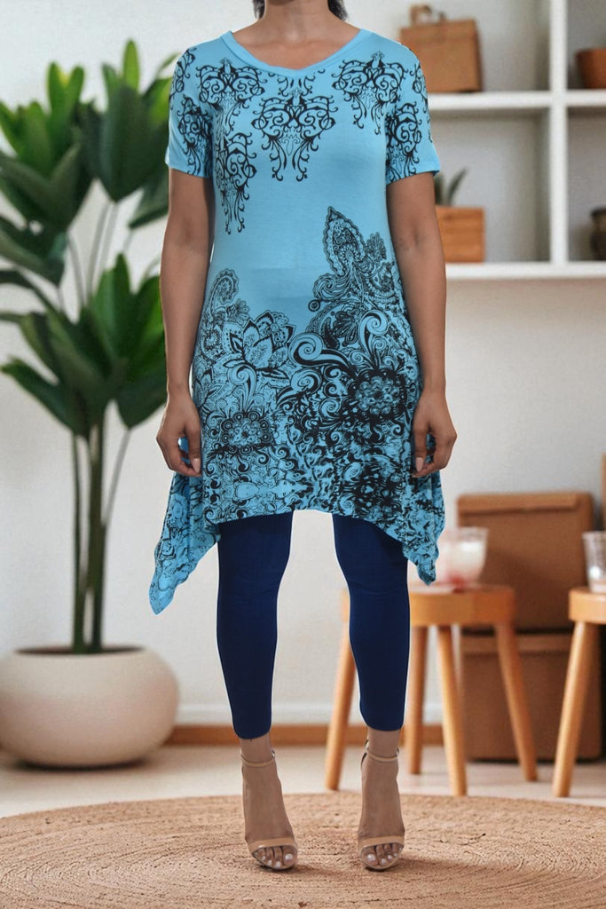Ladies Blue Tunic Mini Dress - StylePhase SA