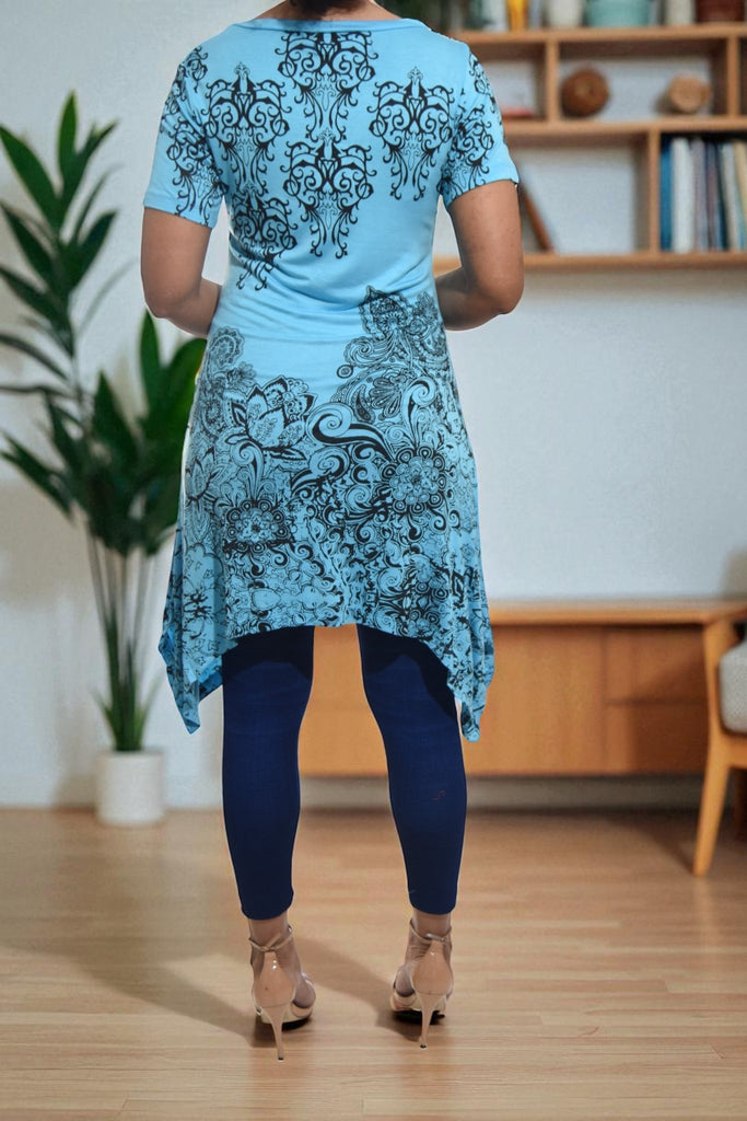 Ladies Blue Tunic Mini Dress - StylePhase SA