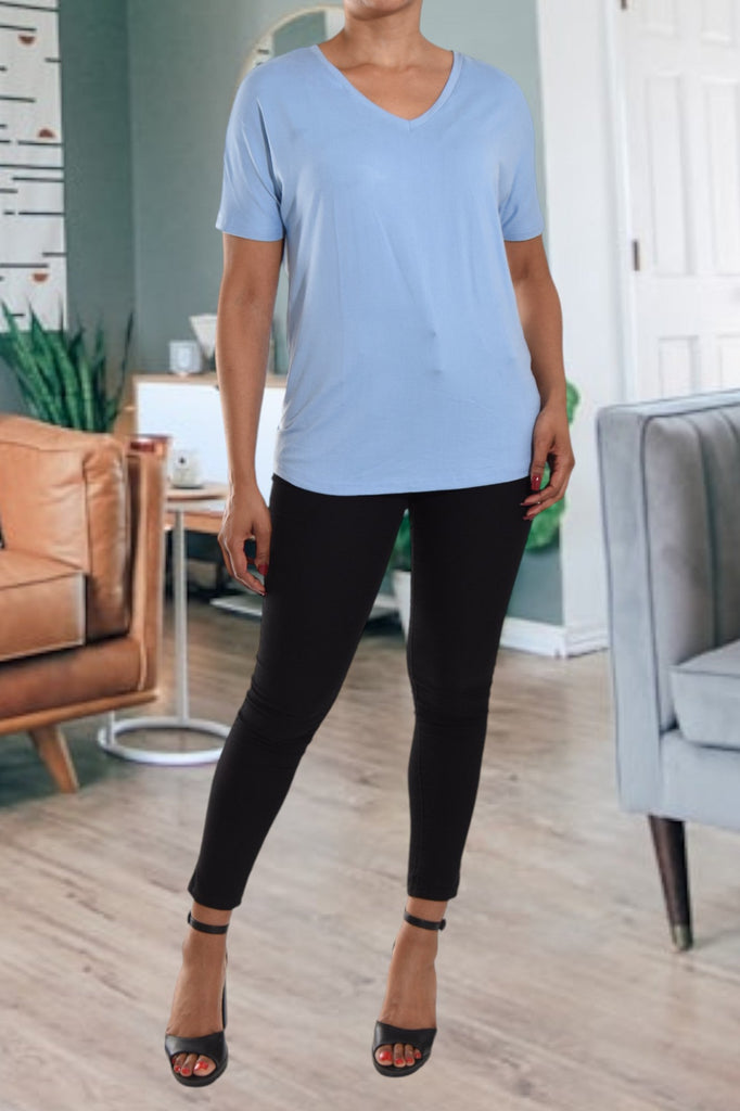 Ladies Blue V Neck Top - StylePhase SA