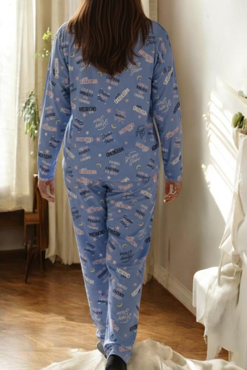 Ladies Blue Weekend Vibes Pj Set - StylePhase SA