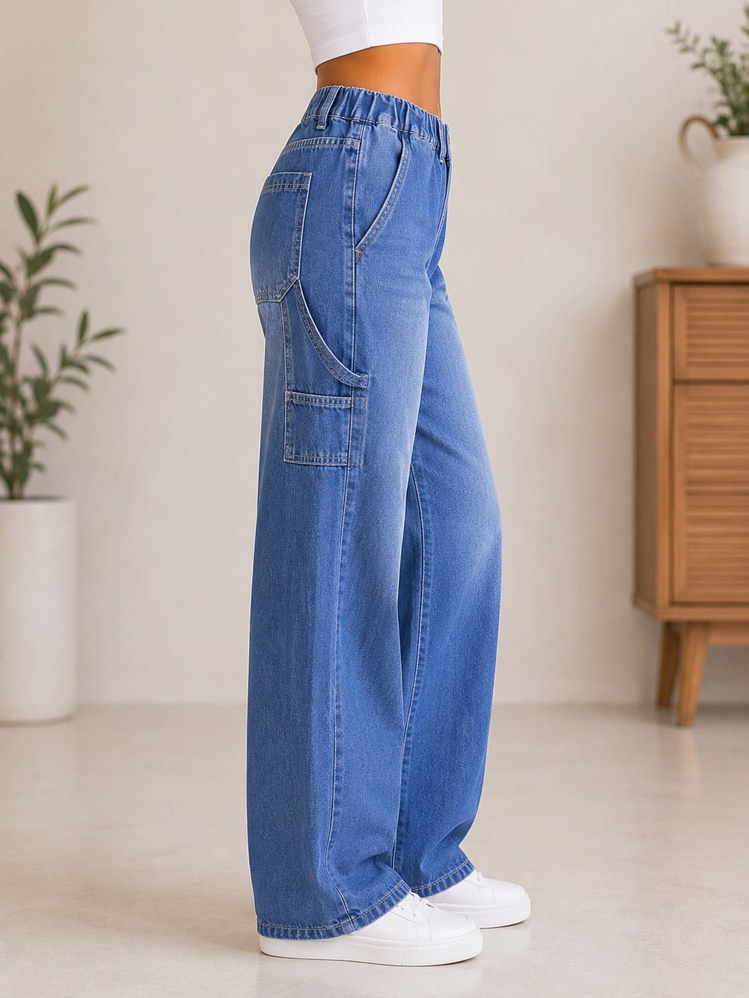 Ladies Blue Wide Leg Jeans - StylePhase SA
