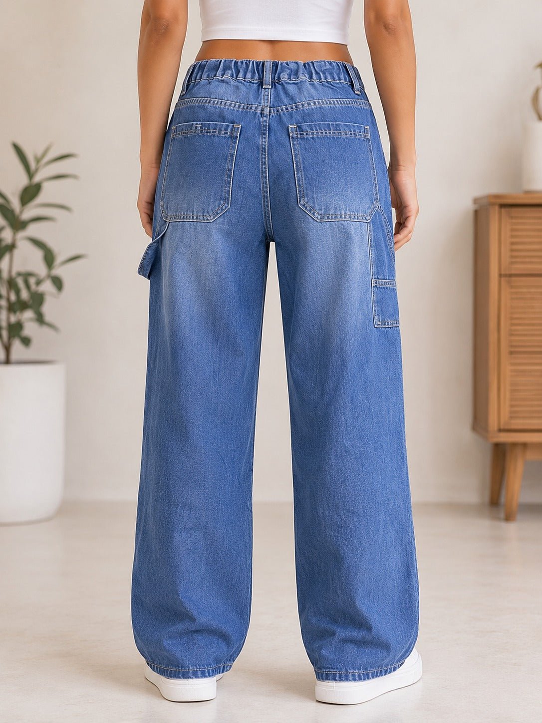 Ladies Blue Wide Leg Jeans - StylePhase SA