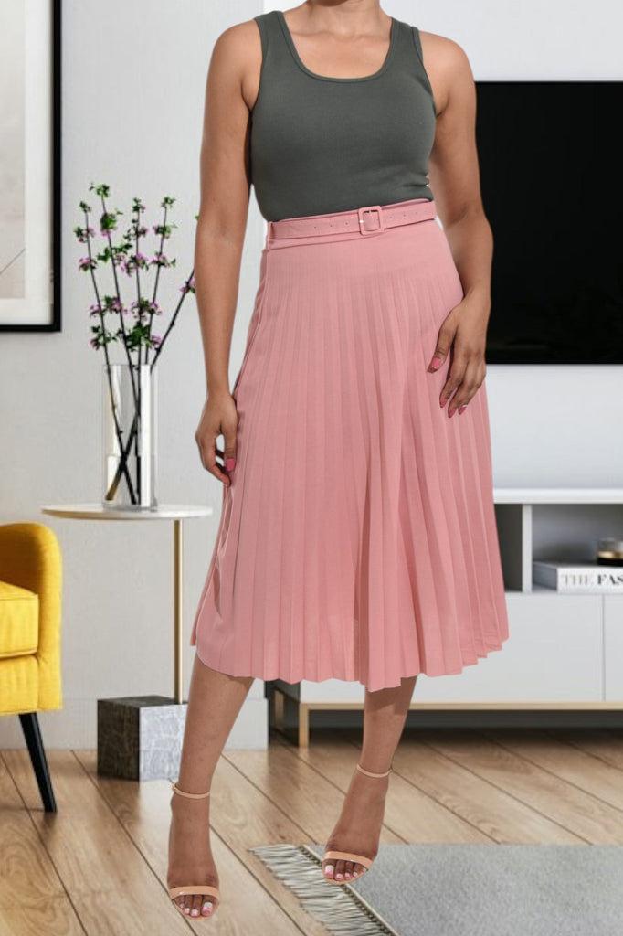 Ladies Blush Pleated Skirt - StylePhase SA