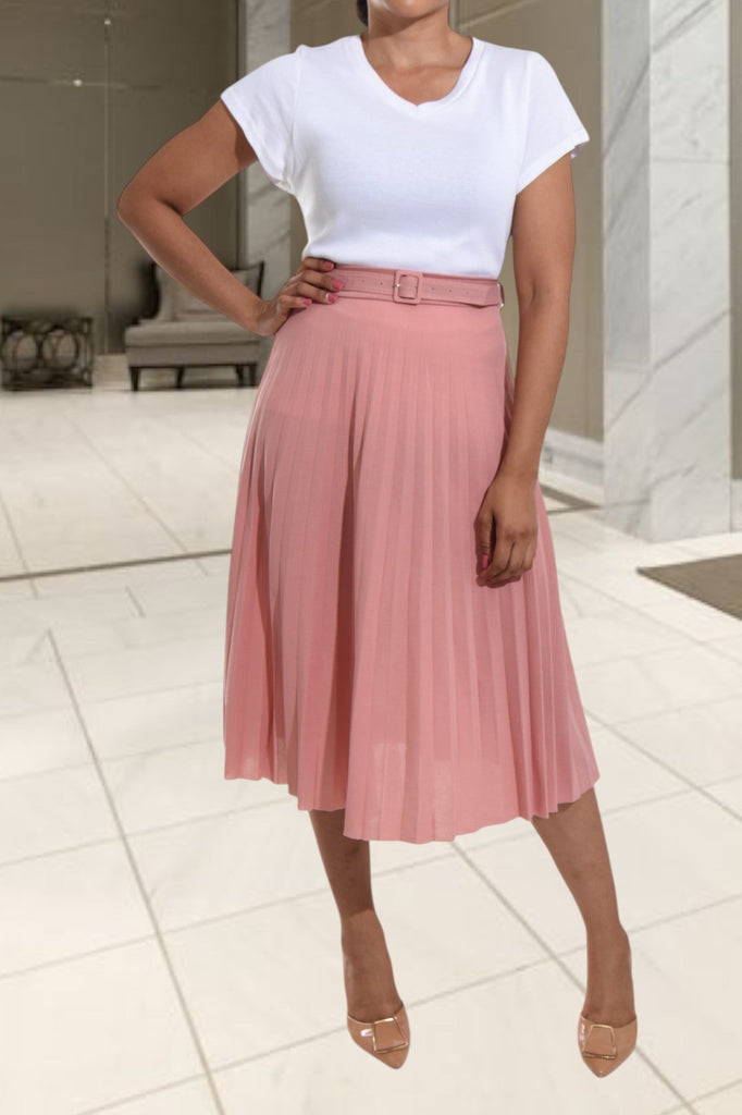 Ladies Blush Pleated Skirt - StylePhase SA