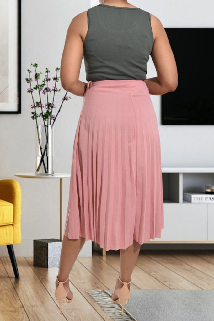 Ladies Blush Pleated Skirt - StylePhase SA