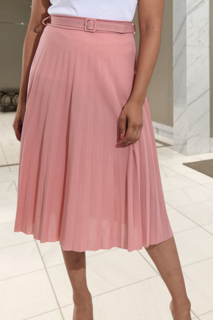 Ladies Blush Pleated Skirt - StylePhase SA