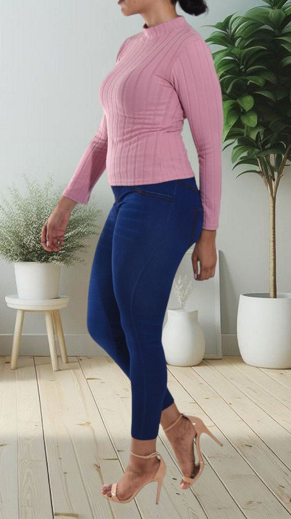 Ladies Blush Turtle Neck Top - StylePhase SA