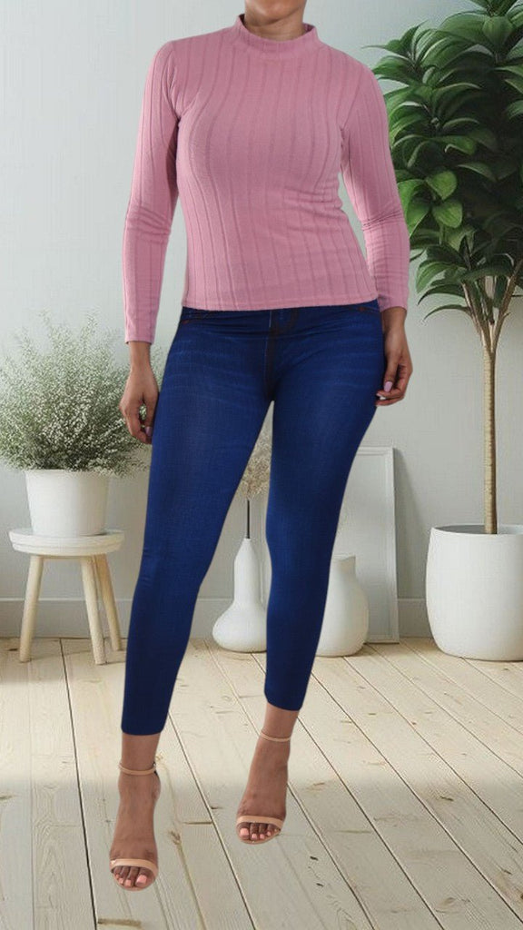 Ladies Blush Turtle Neck Top - StylePhase SA