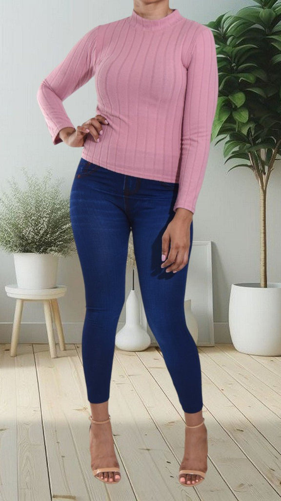 Ladies Blush Turtle Neck Top - StylePhase SA