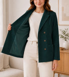 Ladies Bottle Green Corduroy Jacket - StylePhase SA