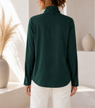Ladies Bottle Green Tie Neck Top - StylePhase SA