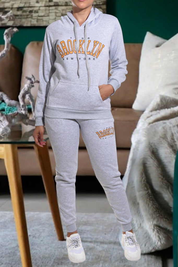 Ladies Brooklyn Grey Knit Tracksuit - StylePhase SA