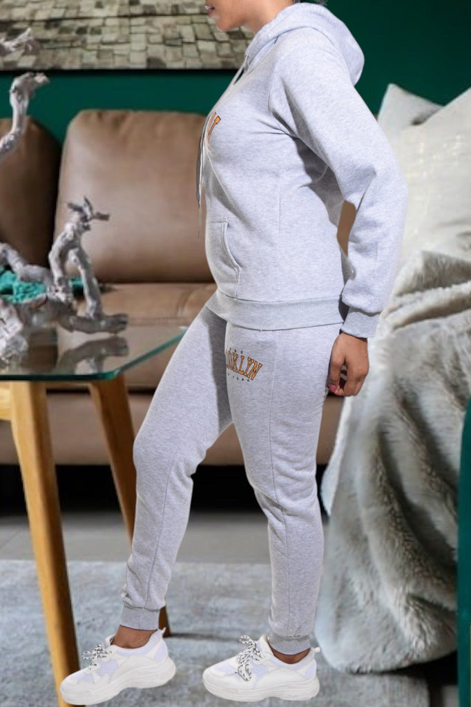 Ladies Brooklyn Grey Knit Tracksuit - StylePhase SA