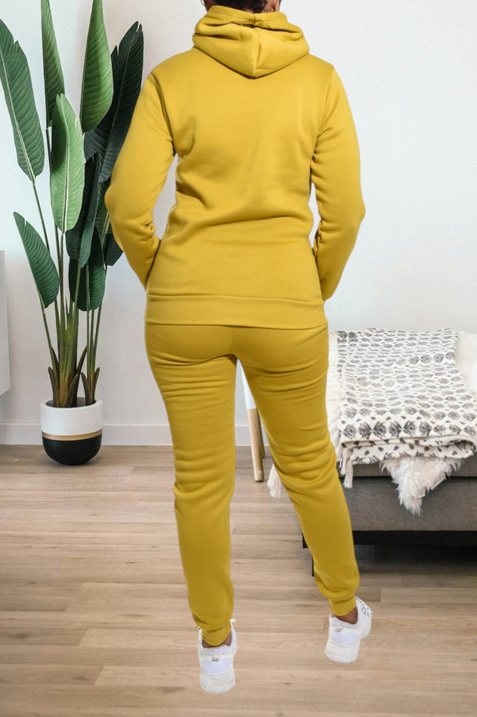 Ladies Brooklyn Mustard Knit Tracksuit - StylePhase SA