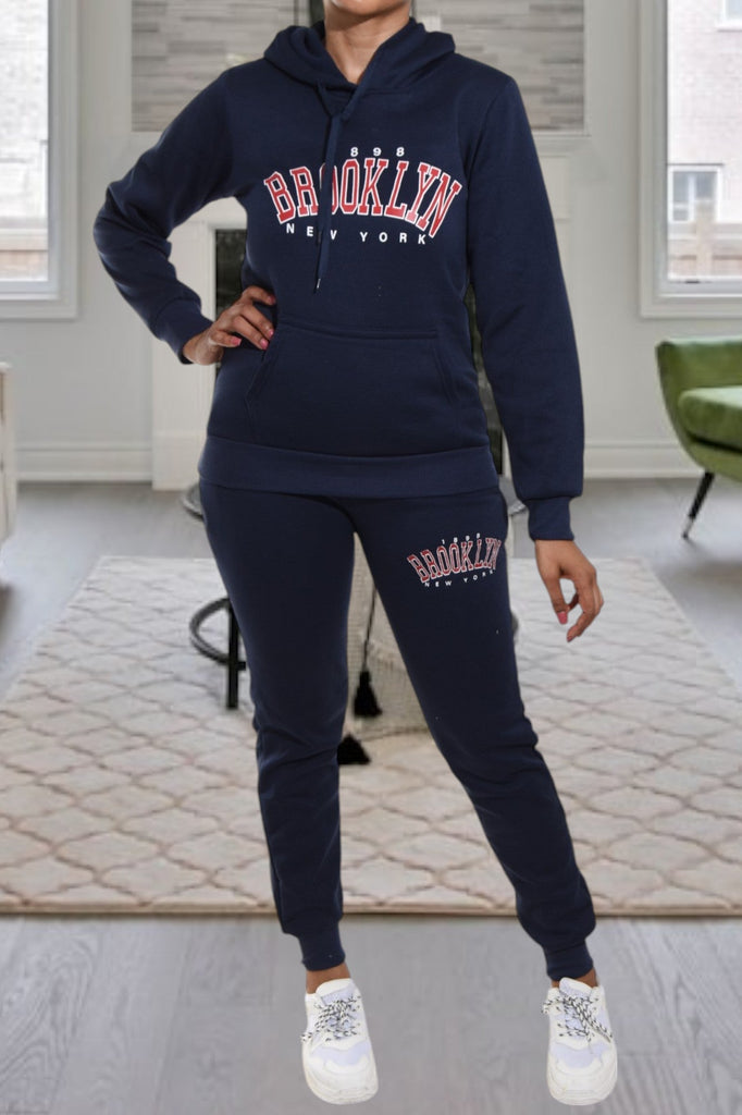 Ladies Brooklyn Navy Knit Tracksuit - StylePhase SA