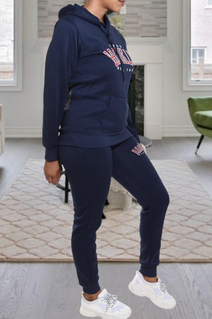 Ladies Brooklyn Navy Knit Tracksuit - StylePhase SA