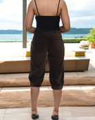 Ladies Brown 3/4 Velvet Pants - StylePhase SA