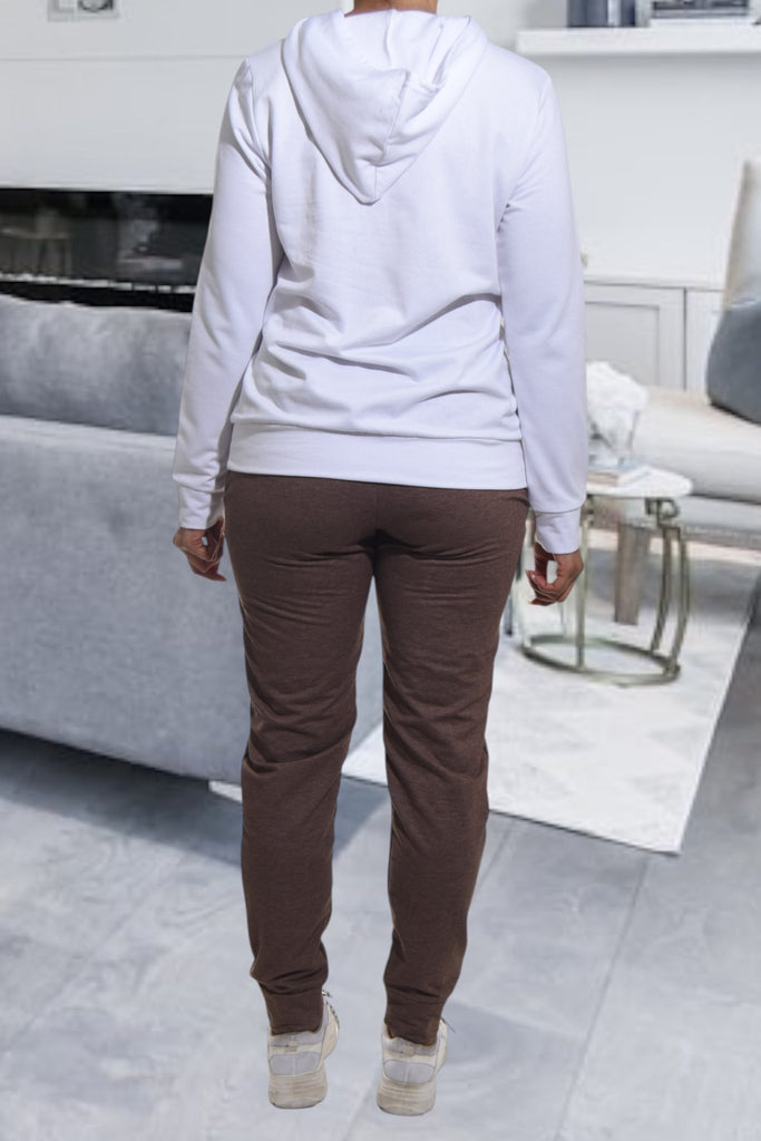 Ladies Brown Brooklyn Printed Tracksuit Set - StylePhase SA