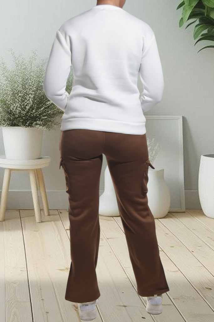 Ladies Brown Brushed Fleece Set - StylePhase SA