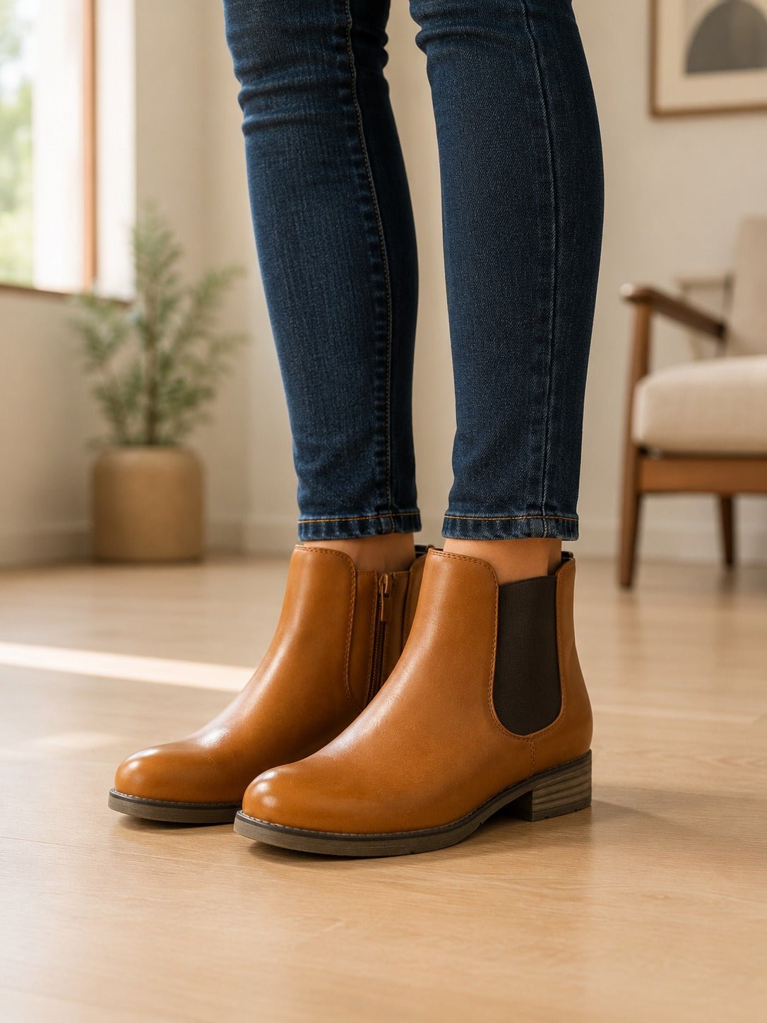 Ladies Brown Chelsea Boots - StylePhase SA