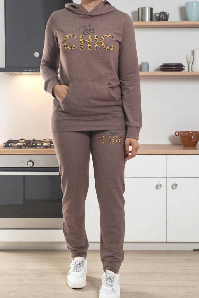 Ladies Brown Chic Tracksuit Set - StylePhase SA